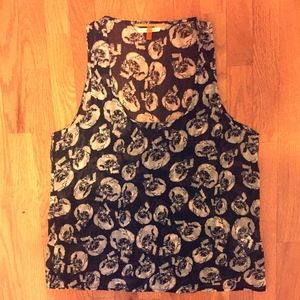 Skull silk tank